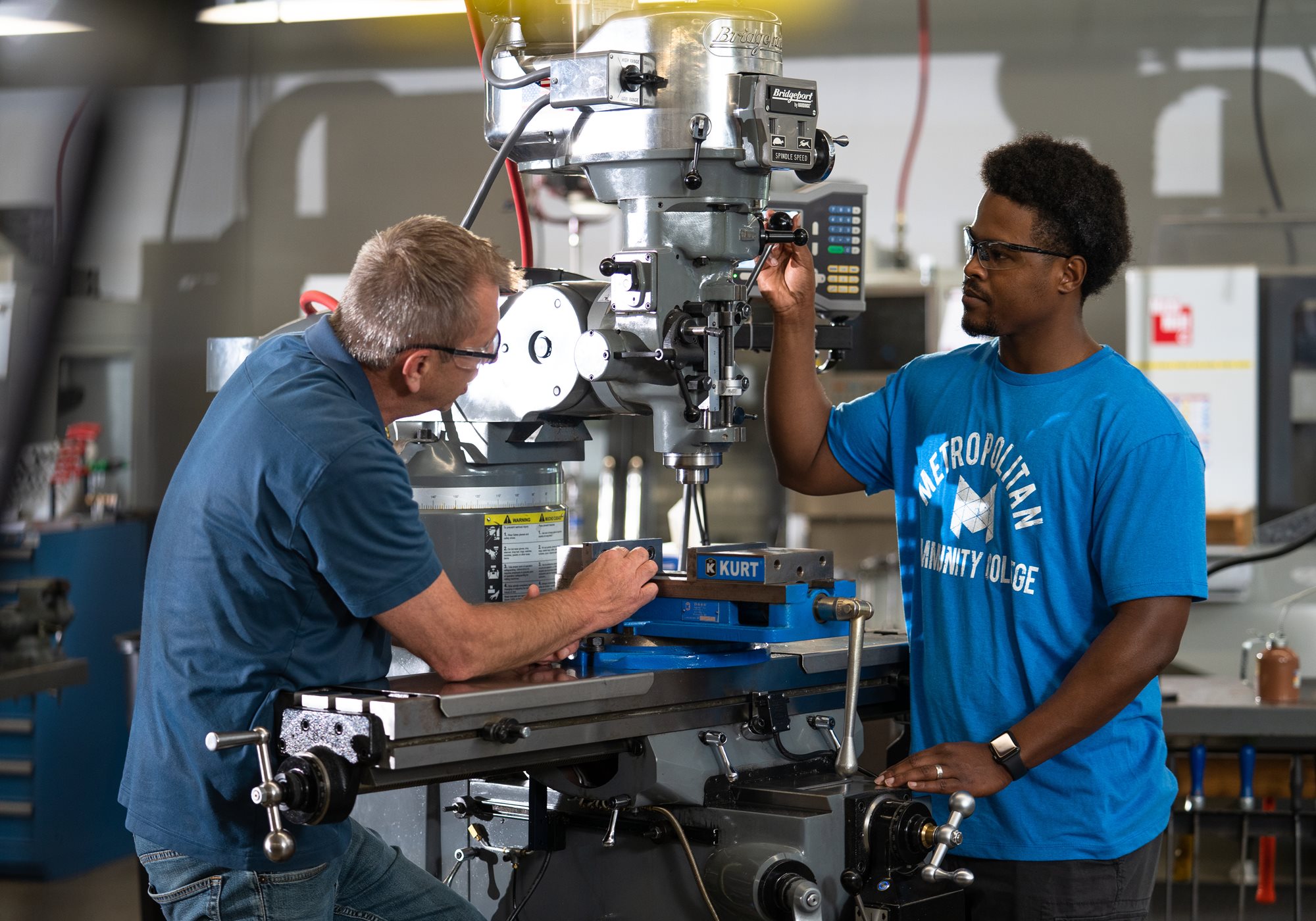 Students working on Precision Machine