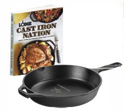 Lodge® 10.25 inch Cast Iron skillet with Lodge® Nation Cast Iron Cookbook