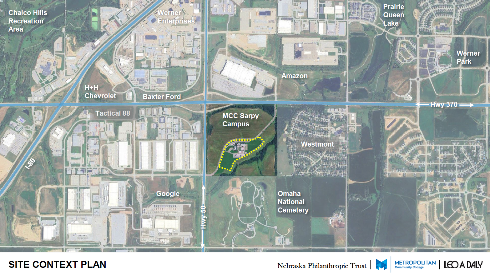map of MCC Sarpy county campus