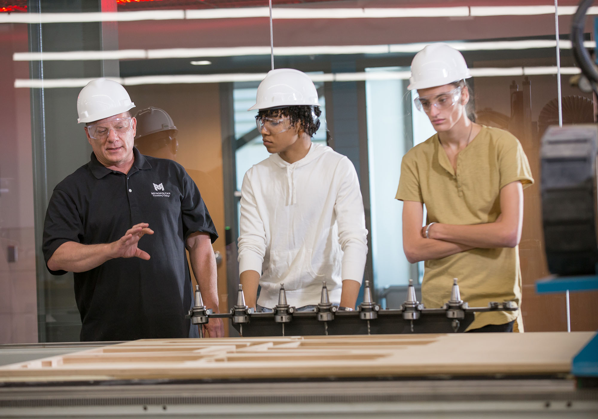 Instructor instructing students