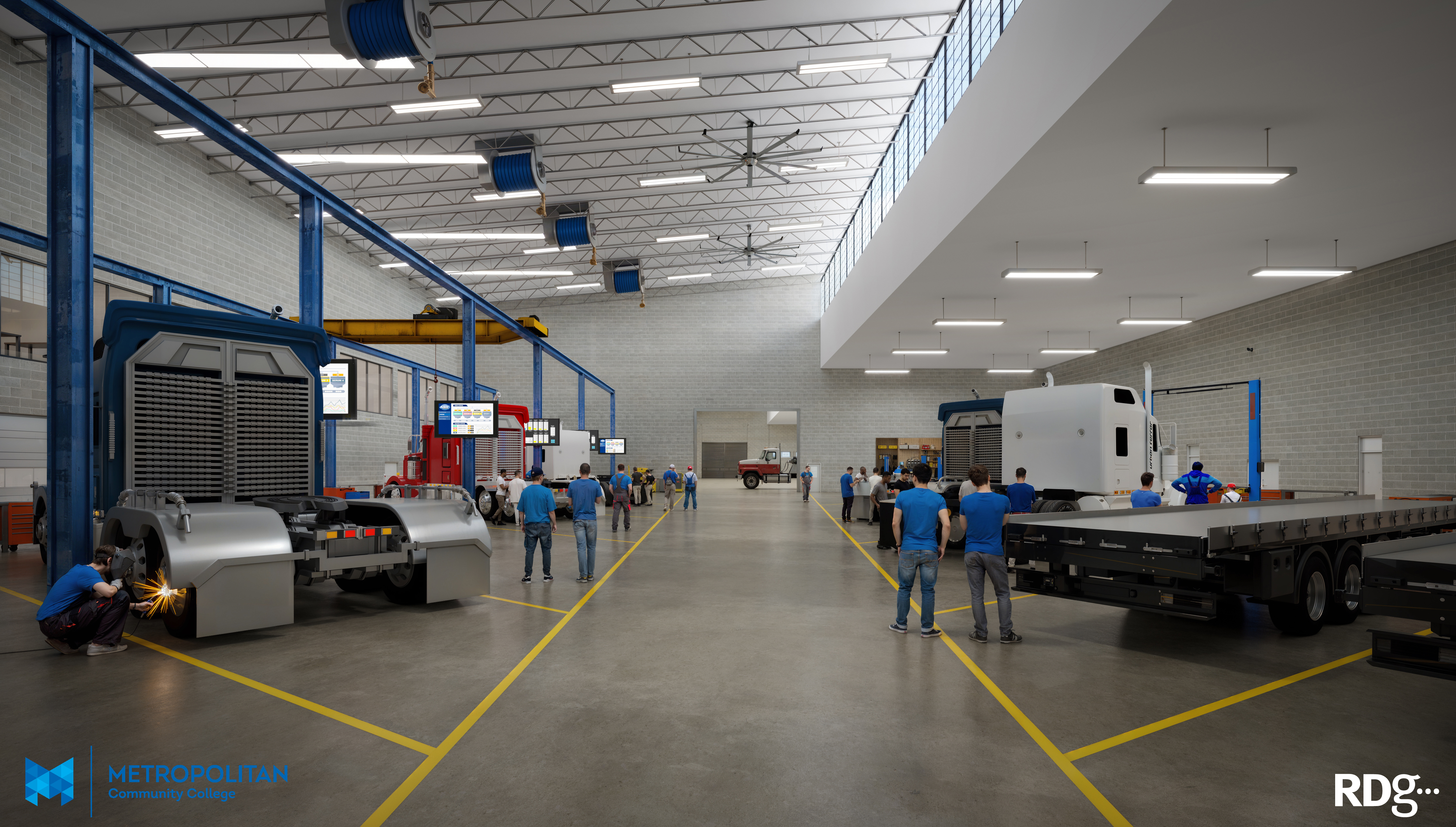 3D concept art of MCC Diesel Tech Exterior building