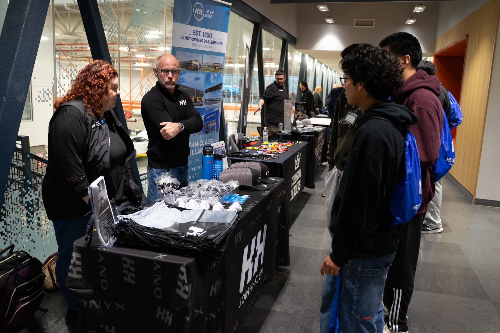 Students meeting with industry partners