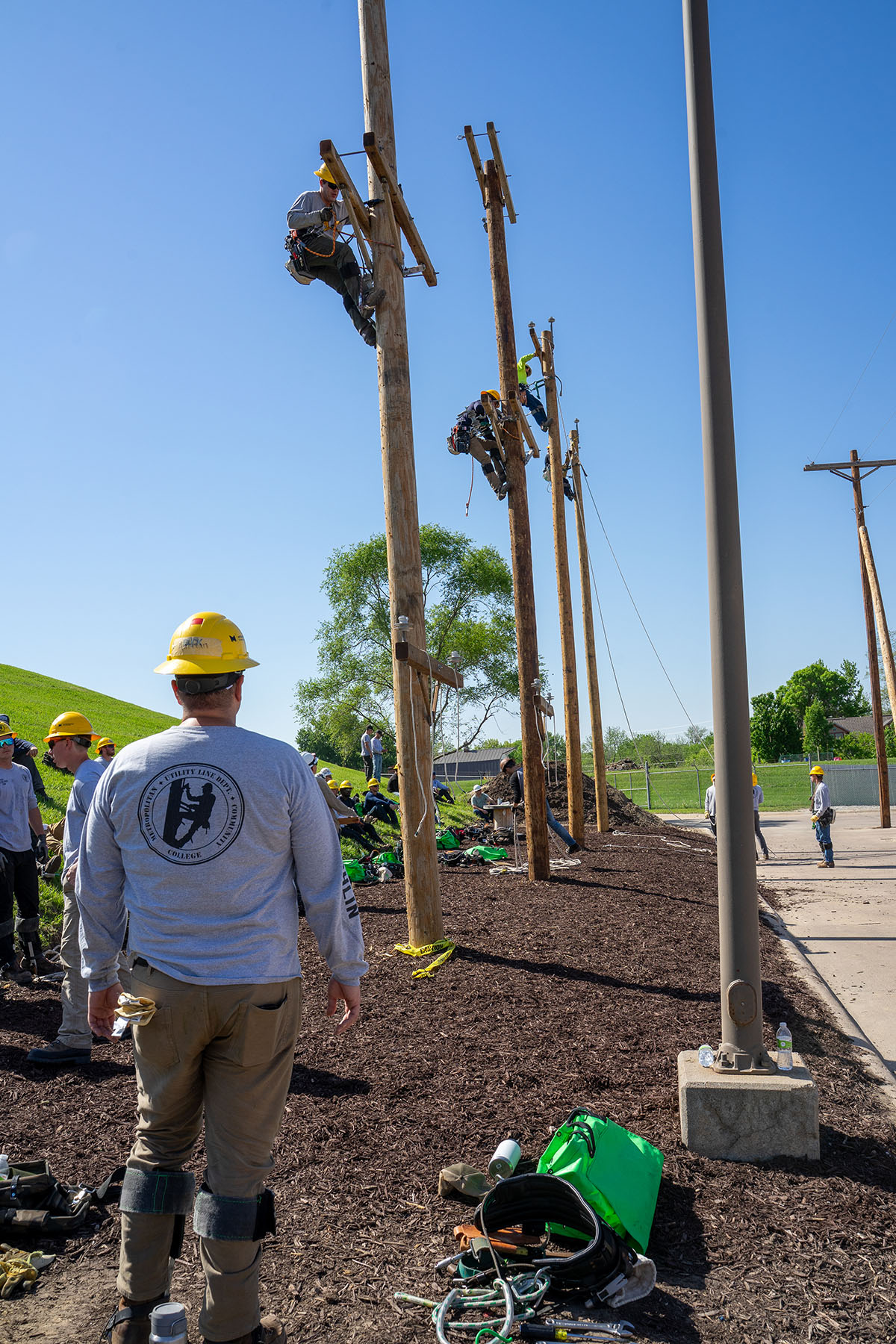 MCC Utility Line students participate in the Utility Lineman Rodeo at the Applied Technology Center