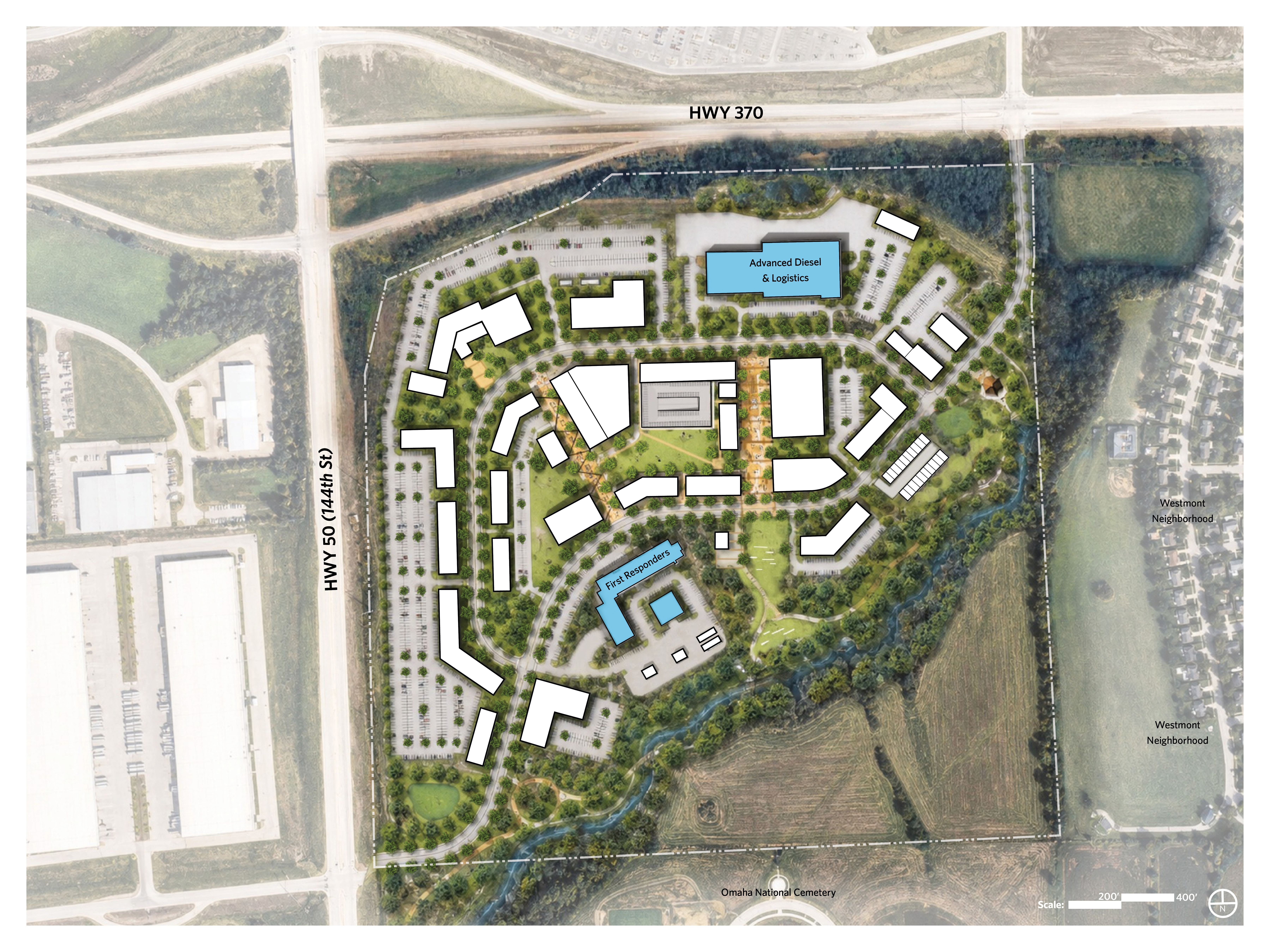 map of Sarpy county campus